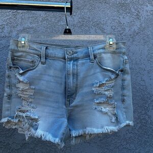 Distressed Denim Shorts